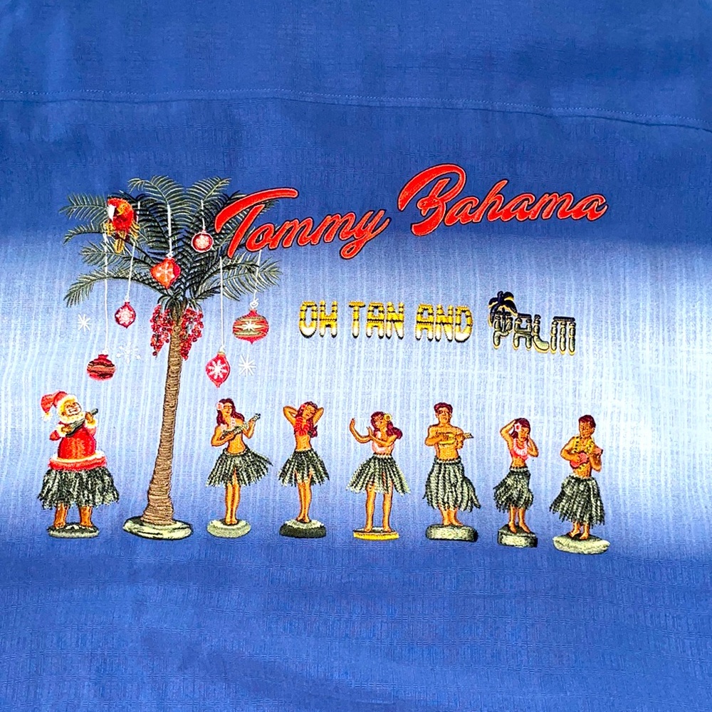 Tommy Bahama Silk Christmas Camp Shirt